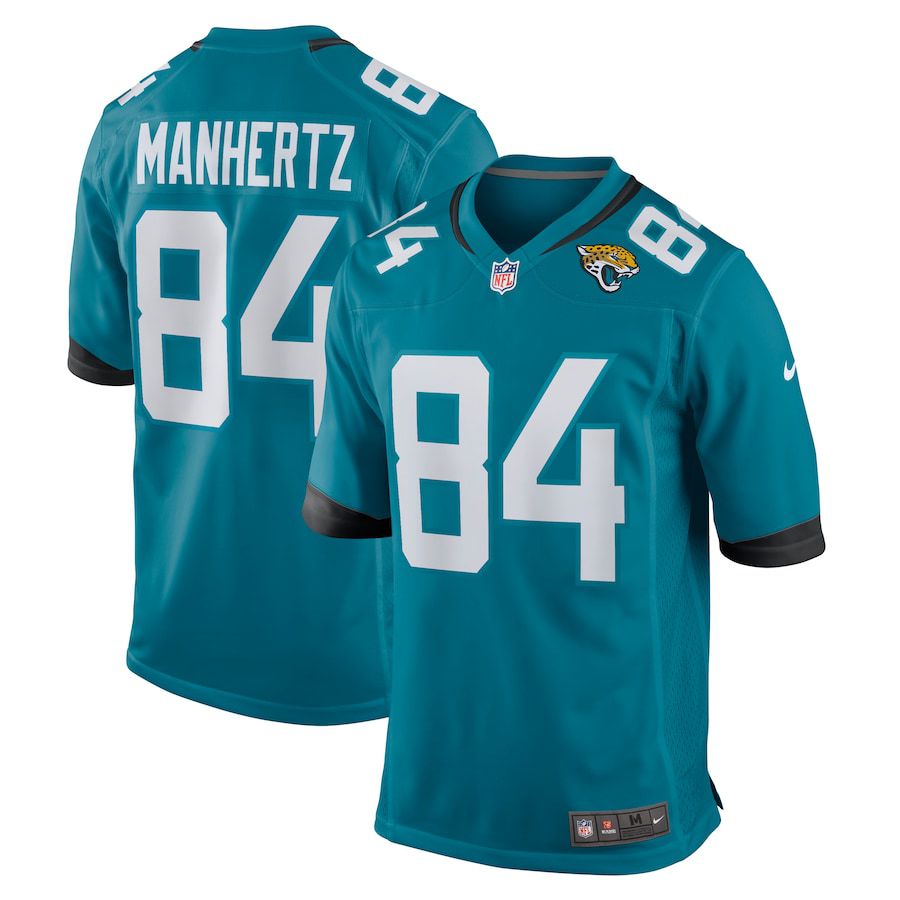 Men Jacksonville Jaguars #84 Chris Manhertz Nike Green Game NFL Jersey